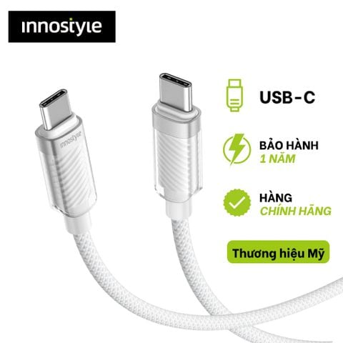 Cáp Innostyle USB-C to USB-C CryStalShine 1.5 Mét