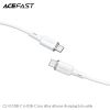 Cáp truyền dữ liệu, sạc các thiết bị di động (Android, Samsung ...) Acefast C2-03, USB-C to USB-C, bọc sillicone, đã lắp đầu nối điện,không lưu trữ dữ liệu, dài 1.2m, điện áp 5v, hãng sx: Acefast #6974316280736