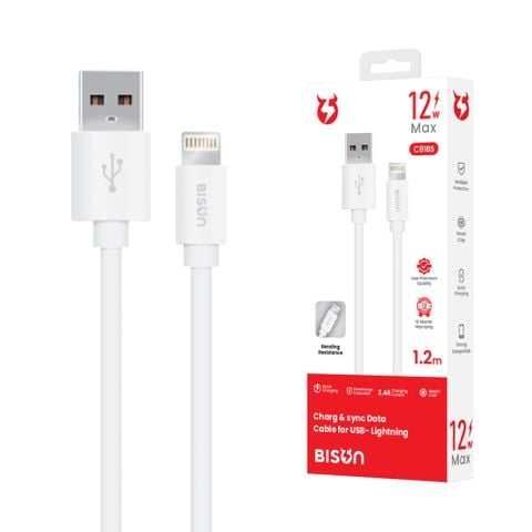 Cáp Bison USB-Lightning 12W CB105
