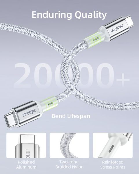 Cáp Innostyle powerFlex USB-C to USB-C 2.0M 100W