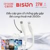 Cable Bison Silicone CB119 Trắng C-L 27W