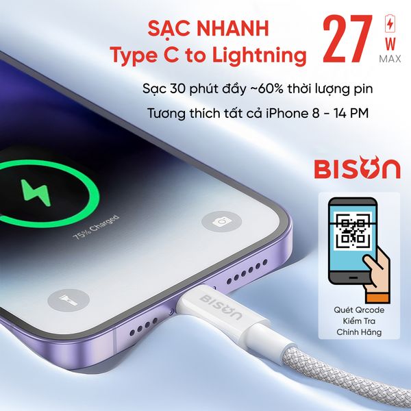 Cáp Bison dây dù C-Lightning 27W (CB113 )