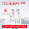 Cable Bison C-C Sạc nhanh PD 60W CB100 - Trắng