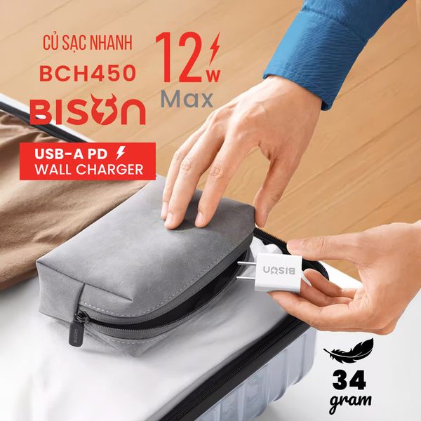 Củ sạc Bison 12W  (BCH450)