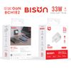 Cóc sạc nhanh Bison 33W Mini GaN (BCH182 - Trắng)