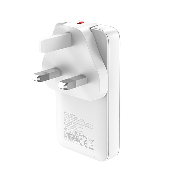 Củ sạc Mazer/M-G65SLIM- WH/PrestigeGaN PD65W 1  C1A with Travel Plugs- White