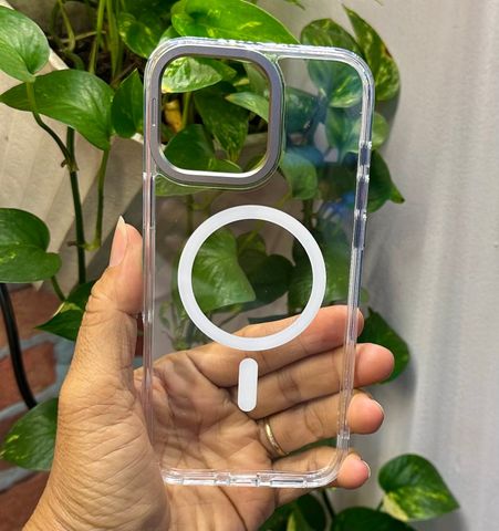 Ốp iPhone 16 Pro Max LIKGUS Stable Mag trong suốt viền dẻo