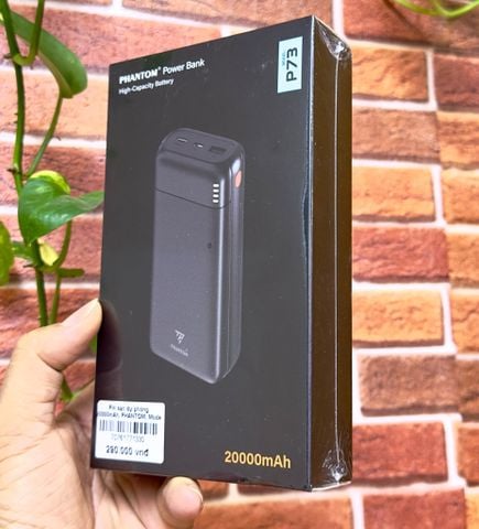 Pin sạc dự phòng 20000mAh, PHANTOM, Model: P73 (Pin Lithium- polymer)