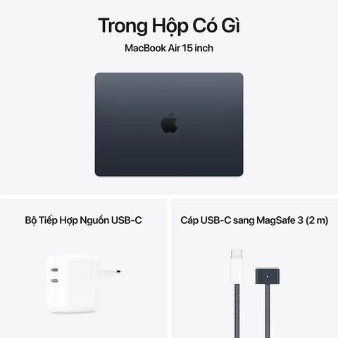 Máy cũ 99% Macbook Air M4 15-inch 10CPU/10GPU/16GB/256GB  màu  đêm xanh thẩm