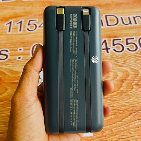 Pin dự phòng REMAX RPP-38 20000mAh Pinjur Series PD+QC - đen