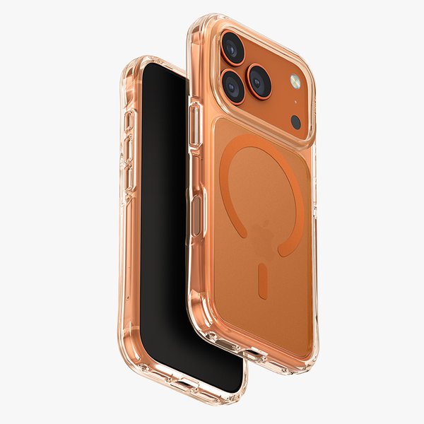 Ốp lưng UNIQ HYBRID IPHONE 17 PRO (2025) 6.3 MAGCLICK CHARGING LIFEPRO XTREME (AF) - FROST CLEAR/VOLT ORANGE