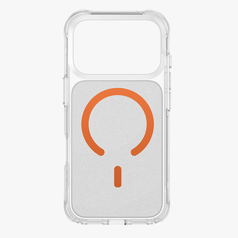 Ốp lưng UNIQ HYBRID IPHONE 17 PRO (2025) 6.3 MAGCLICK CHARGING LIFEPRO XTREME (AF) - FROST CLEAR/VOLT ORANGE