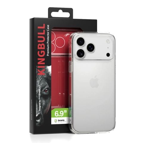 Ốp Lưng Mipow Kingbull Tempered Glass Transparent iPhone 17 Promax 6.9 inch 2025