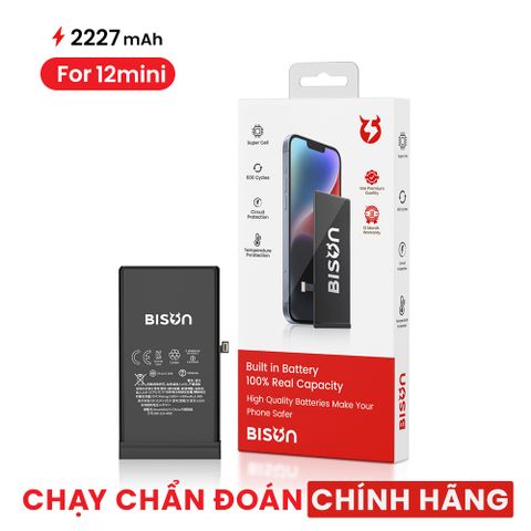 Pin Bison iPhone 12 Mini (2227mAh) chạy chuẩn đoán được linh kiện