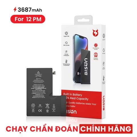 Thay Pin Bison iPhone 12 Pro Max (3687mAh) chạy chuẩn đoán được linh kiện