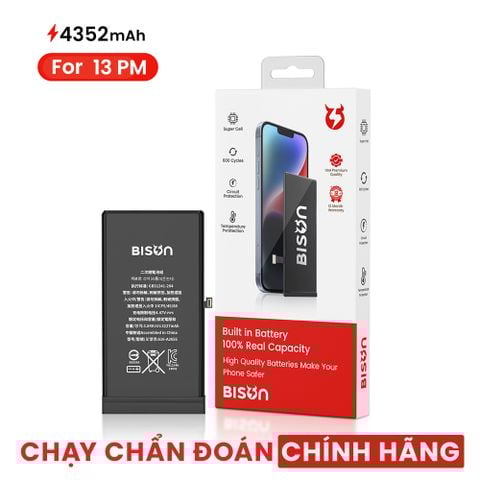 Thay Pin Bison iPhone 13 Pro Max (4352mAh) chạy chuẩn đoán được linh kiện