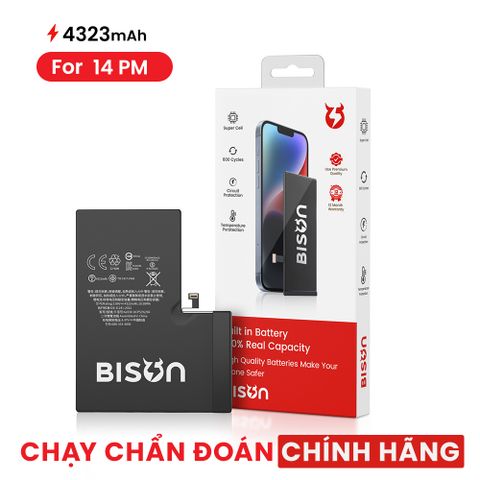 Thay Pin Bison iPhone 14 Pro Max (4323mAh) chạy chuẩn đoán được linh kiện