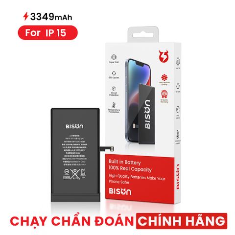 Thay Pin Bison iPhone 15 (3349mAh) chạy chuẩn đoán được linh kiện