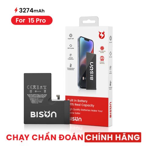 Thay Pin Bison iPhone 15 Pro (3274mAh) chạy chuẩn đoán được linh kiện