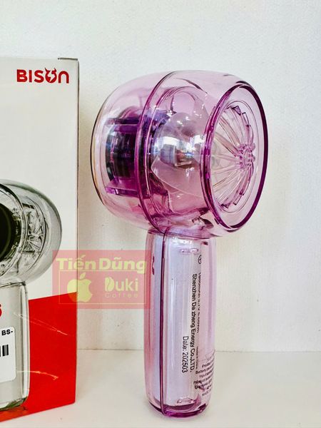 Quạt cầm tay Bison Q5 mini, nhỏ gọn, tích điện 1800mAh, sạc type C, 100 tốc độ gió