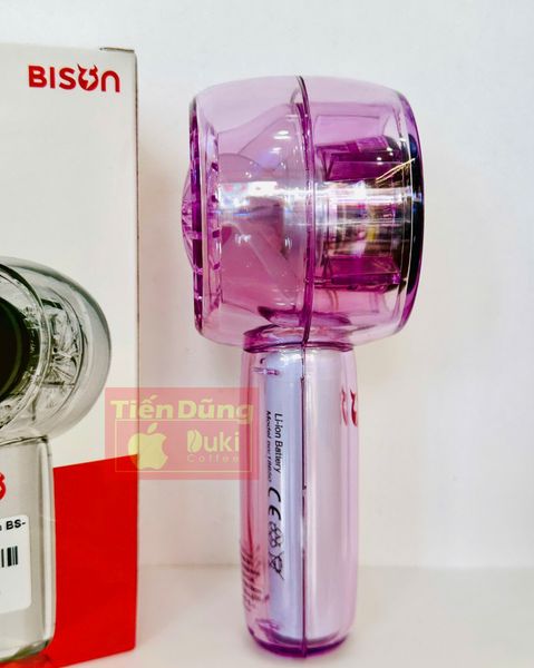 Quạt cầm tay Bison Q5 mini, nhỏ gọn, tích điện 1800mAh, sạc type C, 100 tốc độ gió