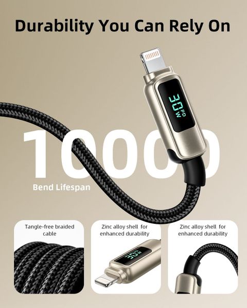 Cáp sạc Innostyle USB-C to Lightning DigiPower – DP-CL301 Màu Đen