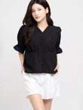  Áo kiểu nữ  Ruffled V-neck  A1-003 