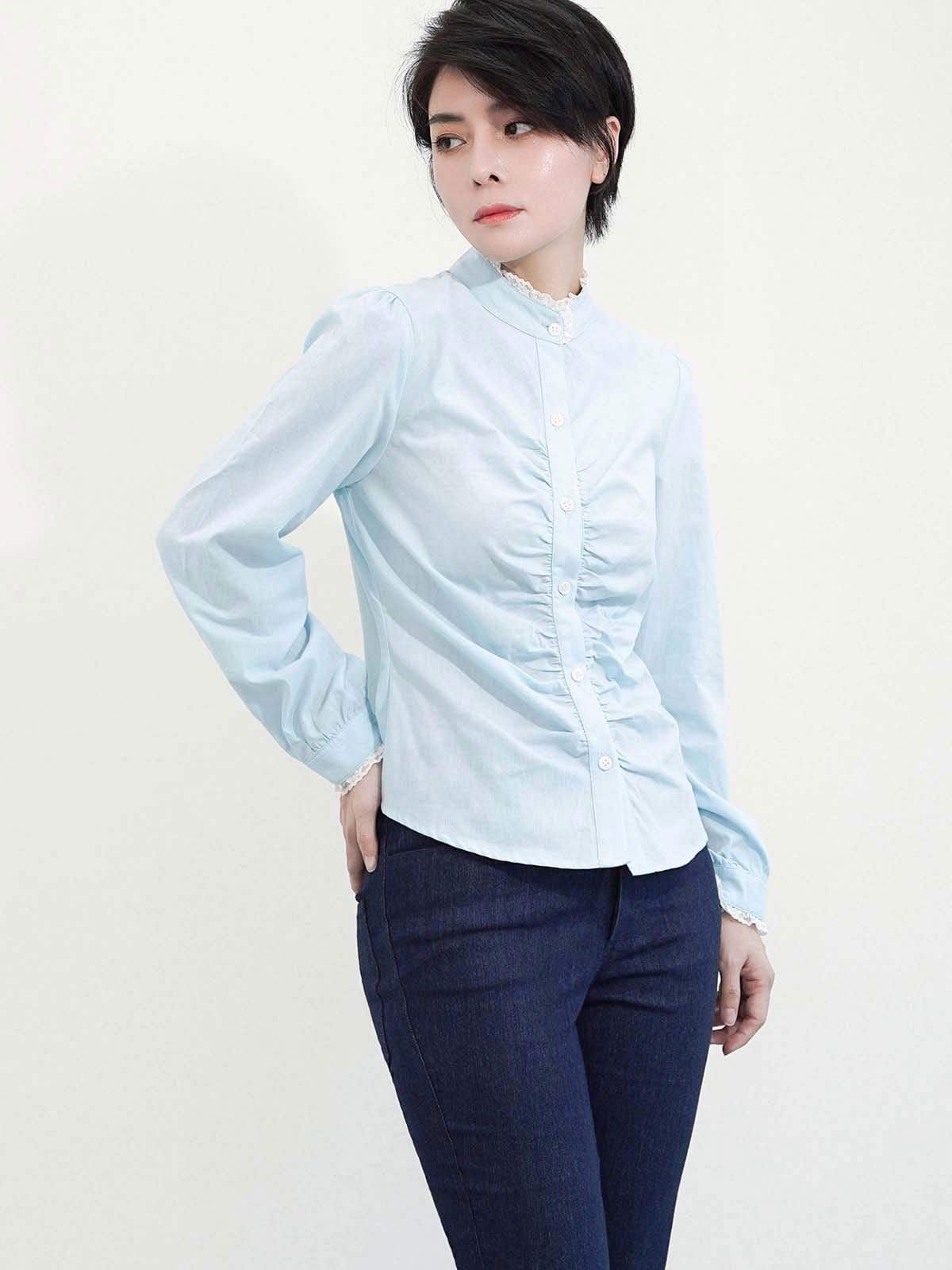 Áo kiểu Lace Ruffle Top A1-042