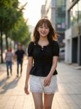 Áo kiểu Ruffle U-neck A1-046
