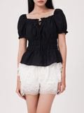  Áo kiểu nữ  Ruffle U-neck  A1-046 