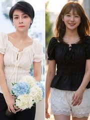  Áo kiểu Ruffle U-neck A1-046 