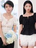  Áo kiểu nữ  Ruffle U-neck  A1-046 