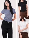  Áo thun nữ  Ribbed Top  A3-059 