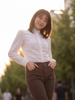  Áo kiểu Lace Ruffle Top A1-042 