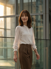  Áo kiểu nữ  Ruffle Crinkle  A1-001 