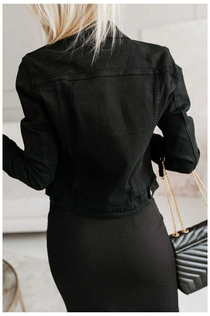 Džínová Bunda černá S-2XL( 320kc x6ks)