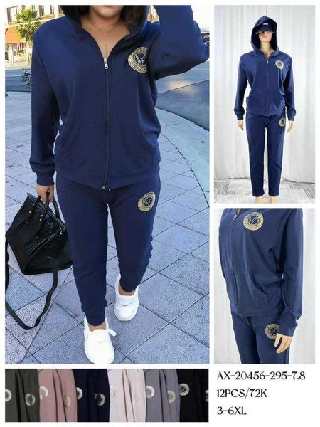  Semišové teplákové soupravy PLUS SIZE (210kc 12ks) 