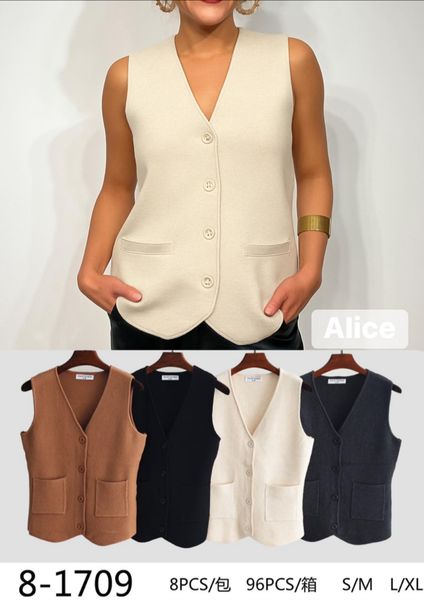  Svetrová vesta na knoflíky (185KC 8KS) 