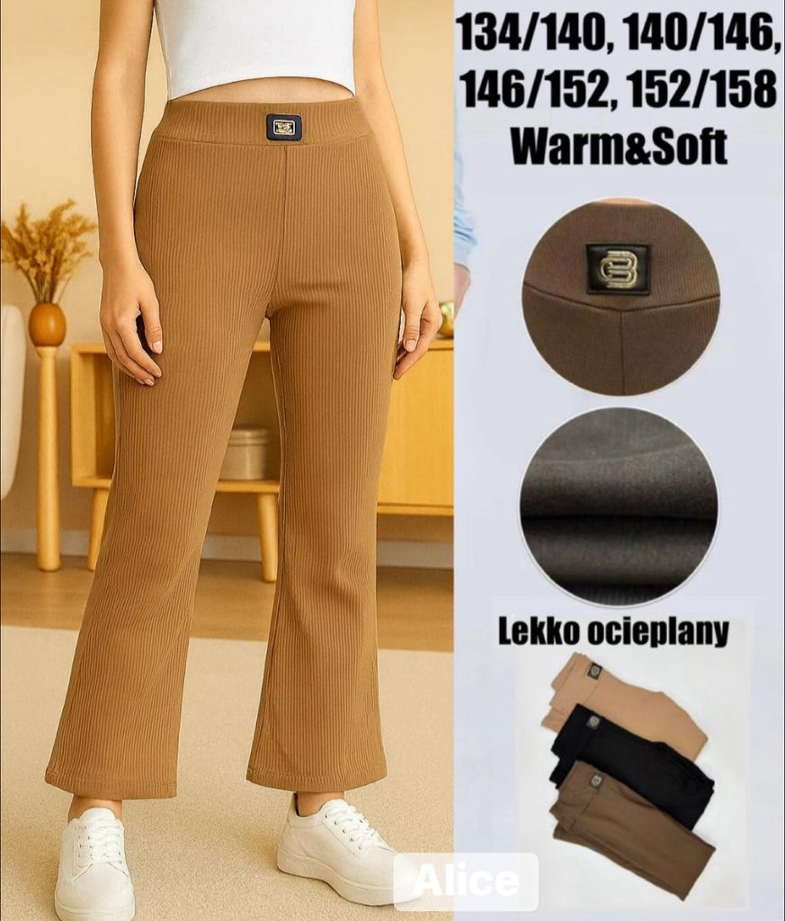 Leginy zebrovane zateplene zvonove 134-158 (105kc 12ks)