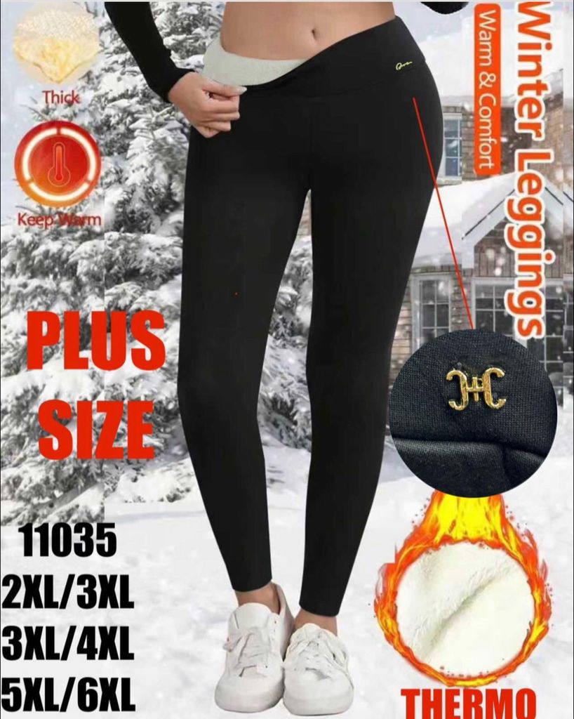 legíny s ovečkovym kožíškem 2XL-6XL 135KC 12KS