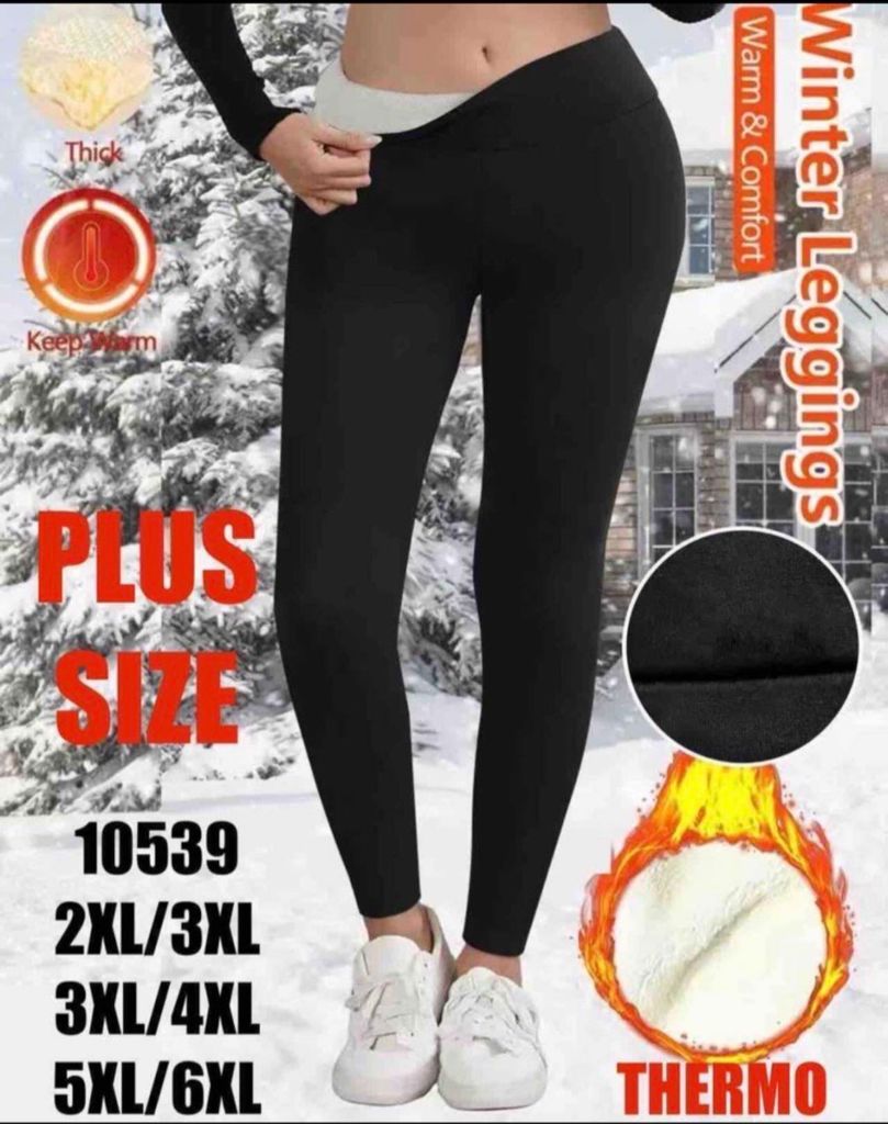 legíny s ovečkovym kožíškem 2XL-6XL 135KC 12KS