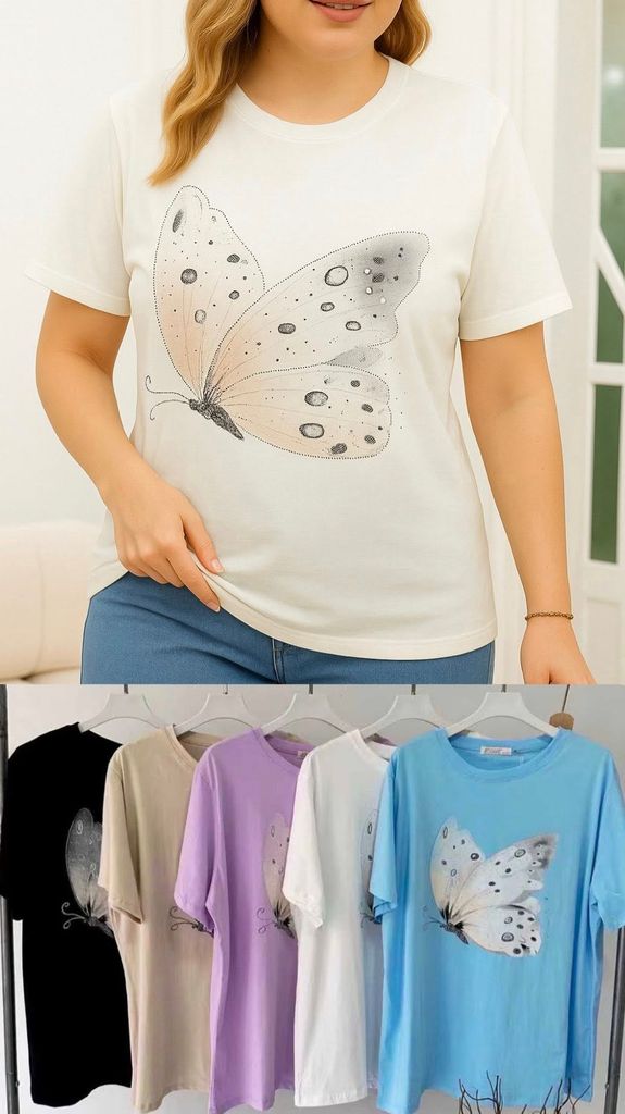 Tricko s kratkym rukavem 2XL-5XL 110kc 10ks