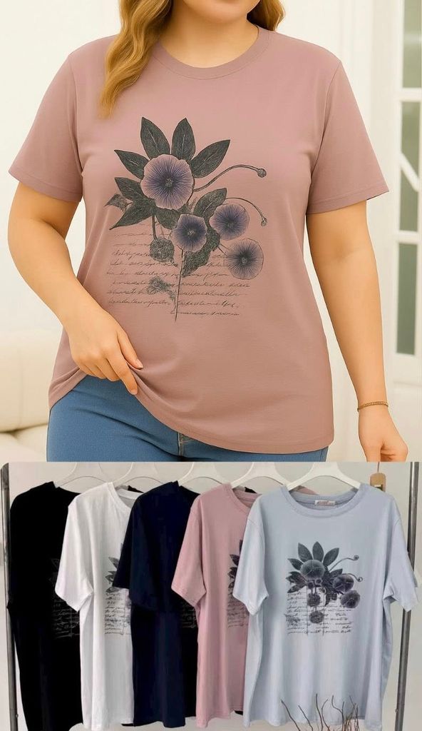 Tricko s kratkym rukavem 2XL-5XL 110kc 10ks