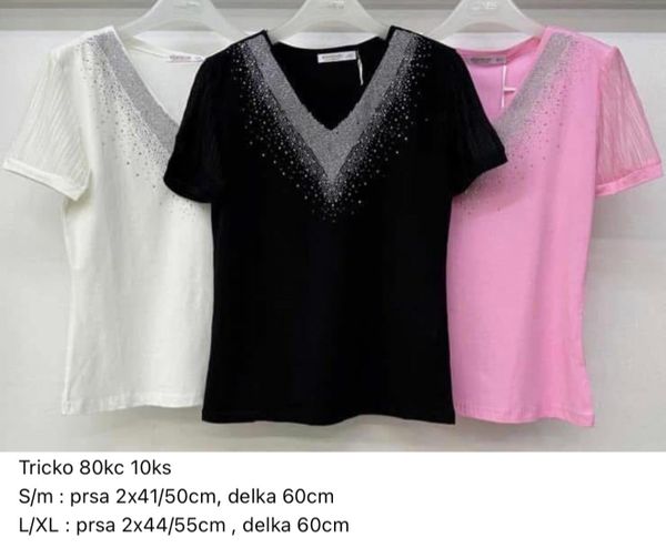  Tricko s kratkym rukavem 80kc 10ks 