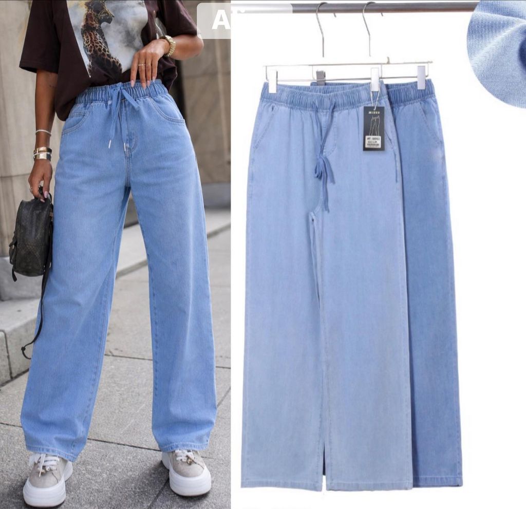 Dzinove kalhoty siroke nohavice 190kc 12ks