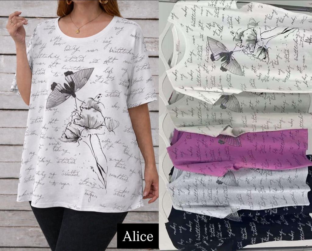 Tricko s kratkym rukavem 2XL-5XL 110kc 10ks