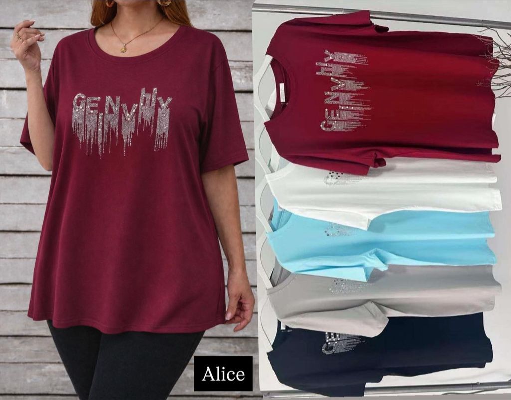 Tricko s kratkym rukavem 2XL-5XL 110kc 10ks