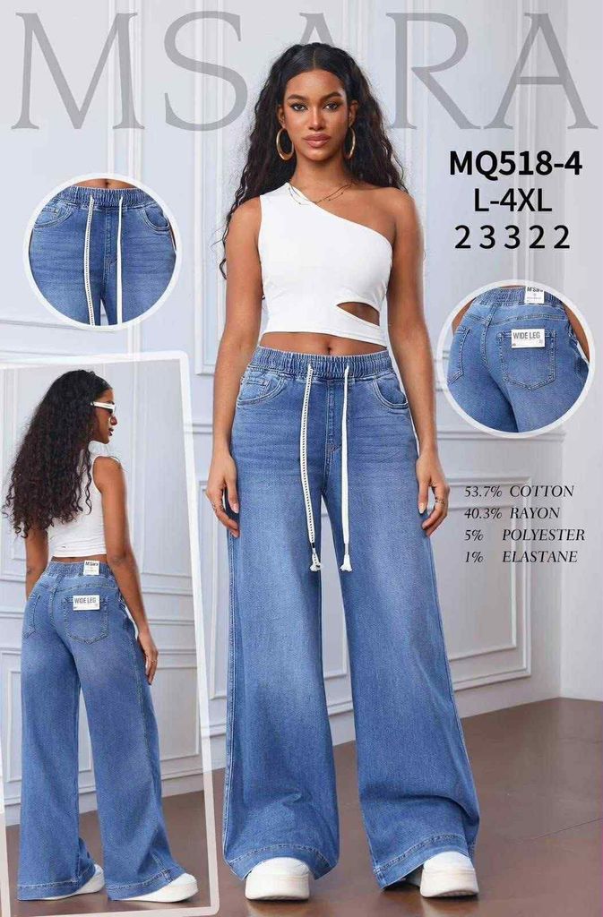 Džíny siroke nohavice  L-4XL (340KC 12KS)