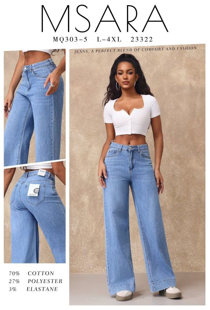 Široké džíny L-4XL (290KC X 12KS)