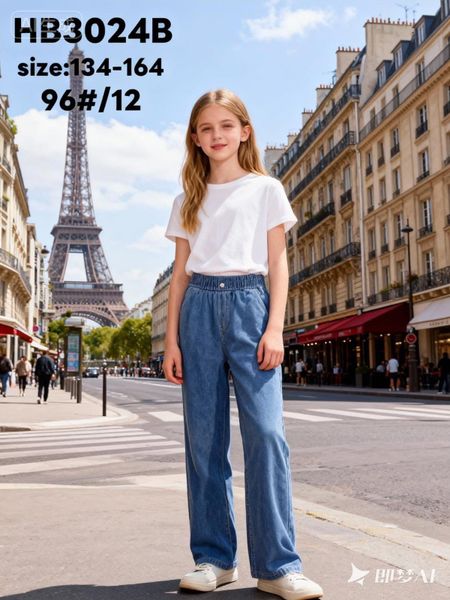  Dzinove kalhoty detske 134-164 190kc 12ks 